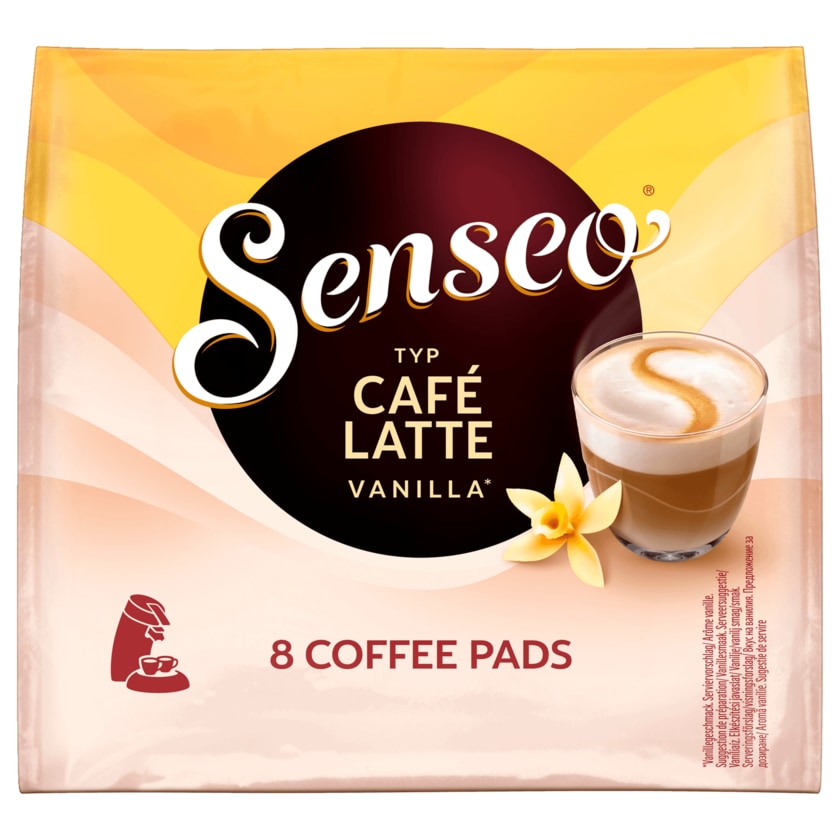 Senseo Pads Café Latte Vanilla 92g, 8 Kaffeepads